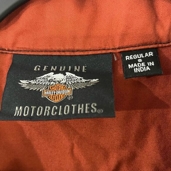 Harley-Davidson Men’s Copperblock Short Sleeve Woven Short Size Small - Picture 2 of 5